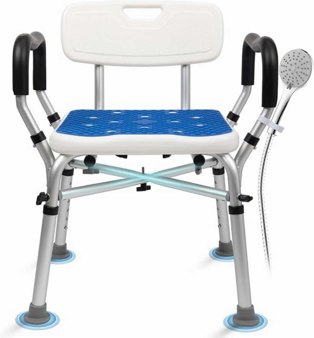 shower chair for seniors
bath seat for elderly
adjustable shower chair
anti-slip shower seat
bathroom safety for seniors