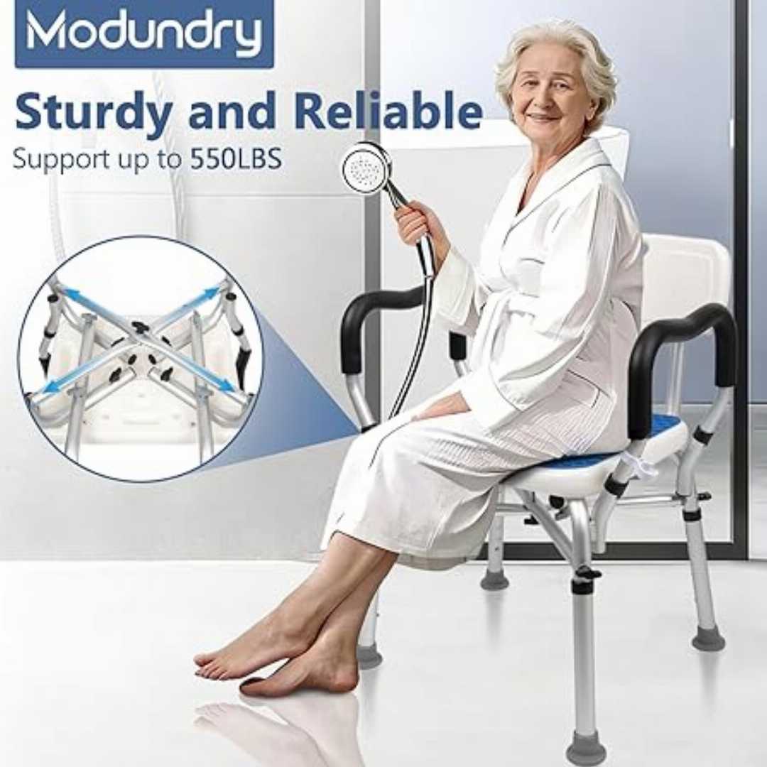 shower chair for seniors
bath seat for elderly
adjustable shower chair
anti-slip shower seat
bathroom safety for seniors