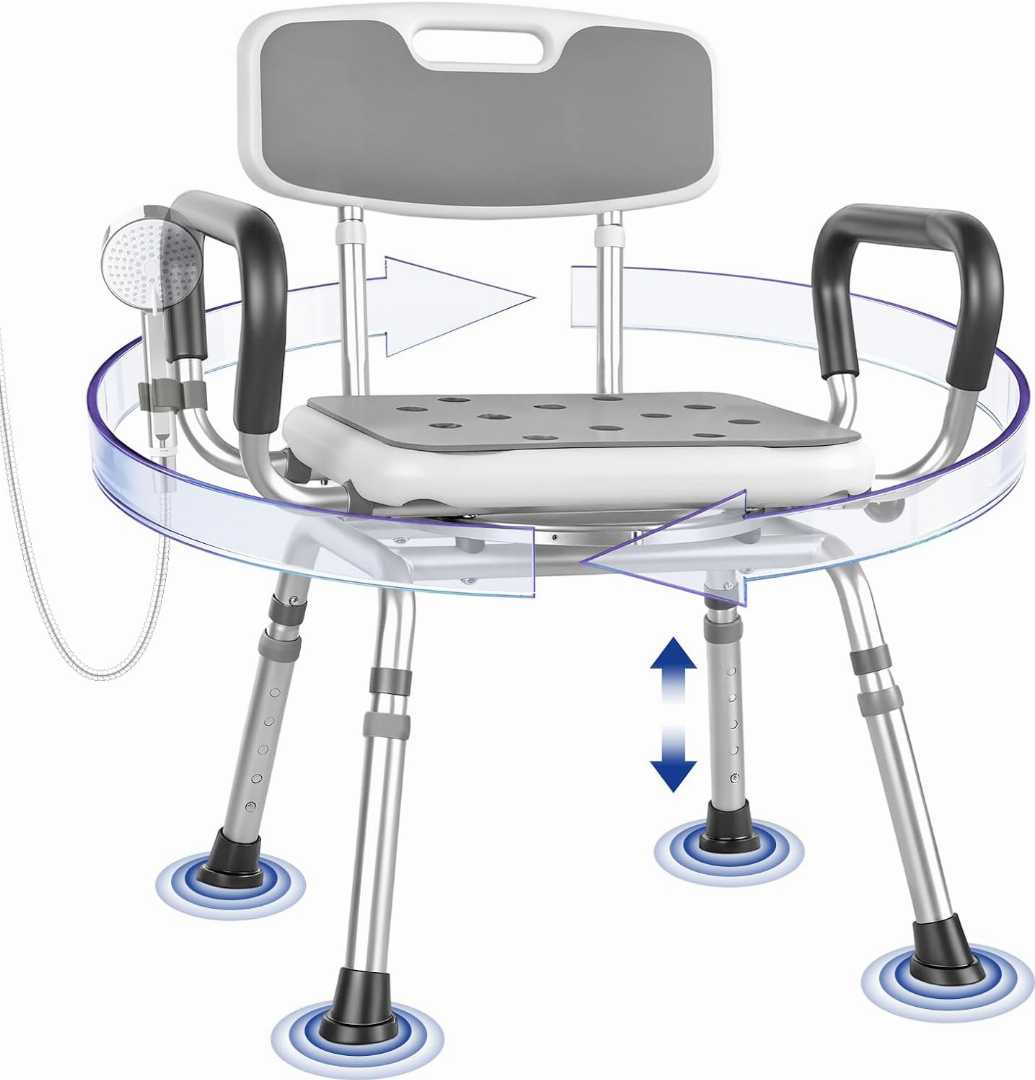 heavy duty shower chair for seniors, adjustable handicap bath seat, disabled shower chair with arms, anti slip shower seat elderly, bariatric bath chair, medical shower chair