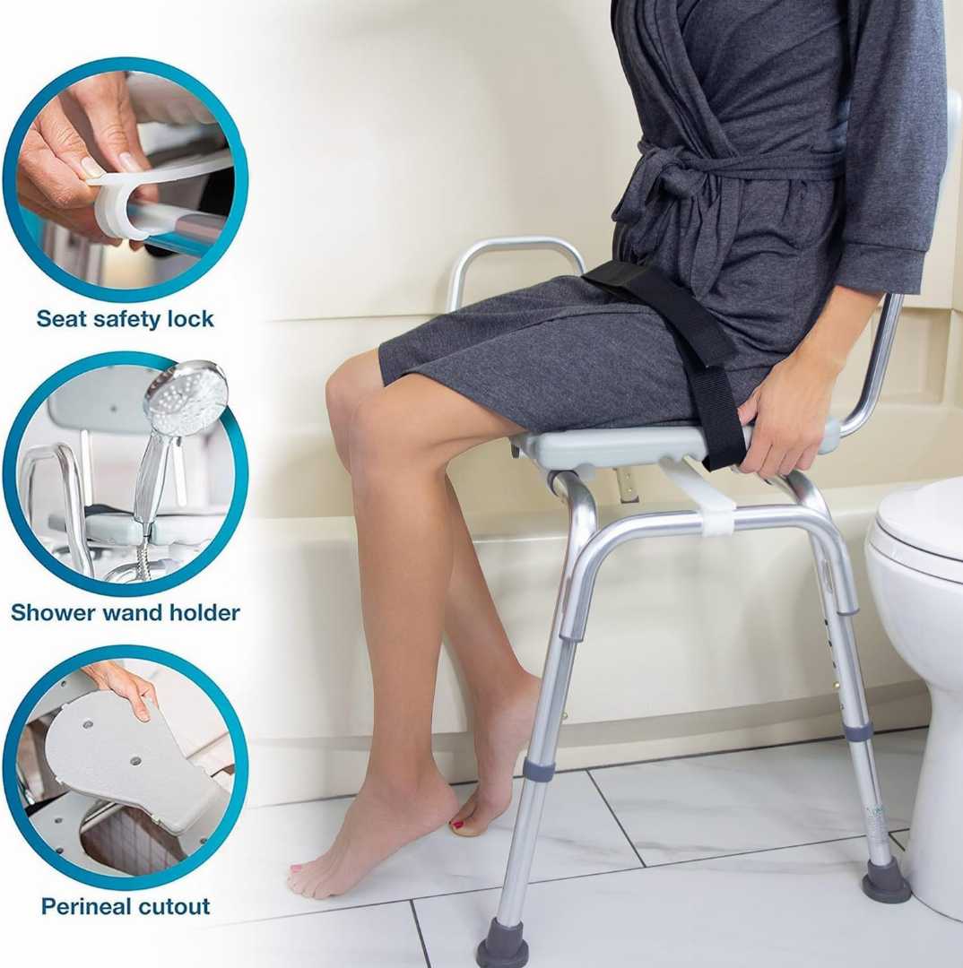 sliding shower chair for elderly, transfer bench for bathtub, bath transfer chair for seniors, handicap tub transfer bench, tub transfer bench with backrest, shower transfer bench for disabled
