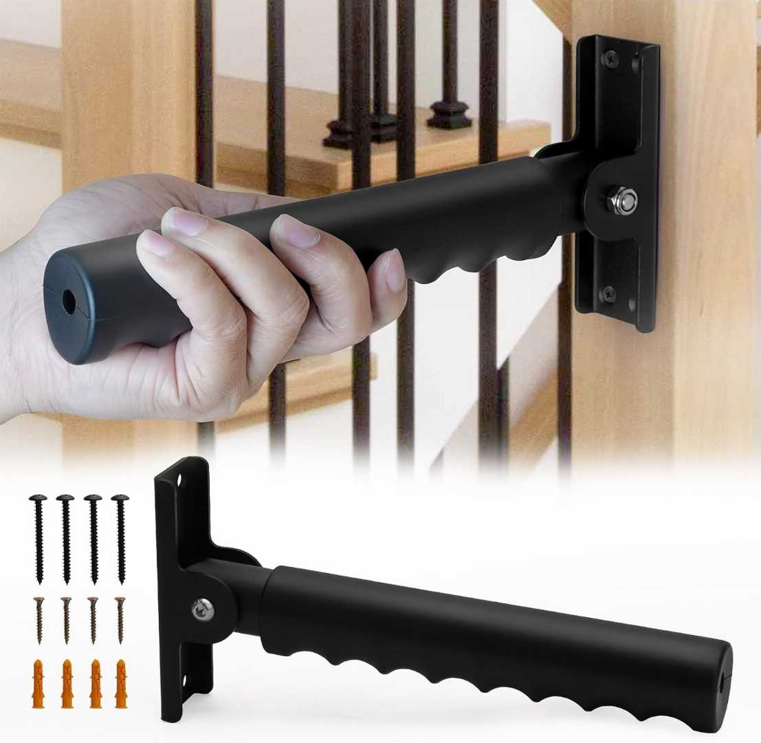 Folding Grab Bars for Seniors ,adjustable support handrail, elderly mobility aid, bathroom & bed safety rail, folding doorway support rail