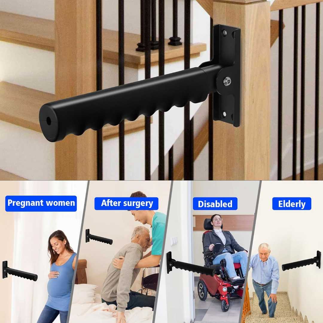 Folding Grab Bars for Seniors ,adjustable support handrail, elderly mobility aid, bathroom & bed safety rail, folding doorway support rail