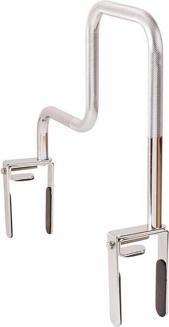 best grab bar for bathtub without drilling, textured non slip handle grab bar, bathroom grab bar for elderly fall prevention, textured non slip handle grab bar, high low design grab bar