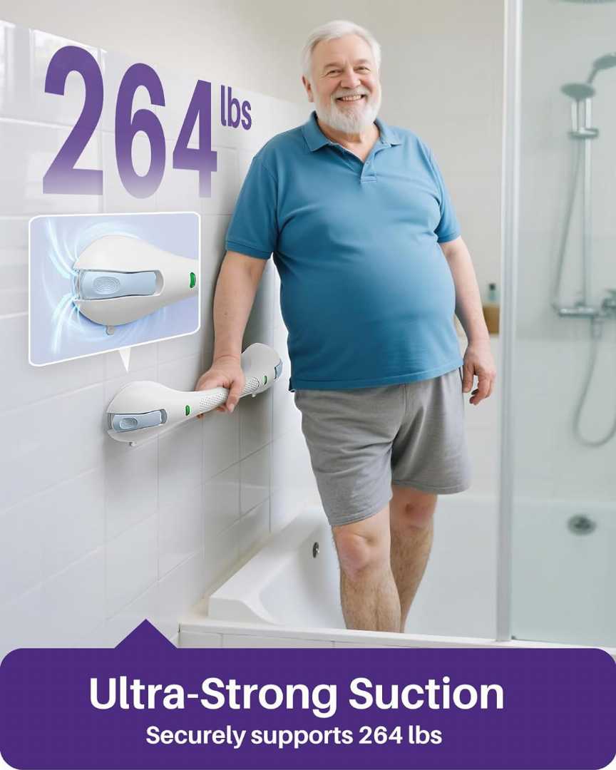 removable bathtub grab bar,portable grab bars for seniors, suction grab bars for elderly, no drill grab bars for seniors, handicap grab bars for bathroom, shower handle for elderly
