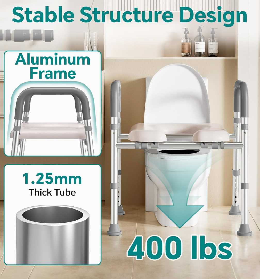 toilet seat riser for seniors, toilet seat with handles, handicap toilet seat riser, raised toilet seat for elderly fall prevention, comfortable toilet seat riser