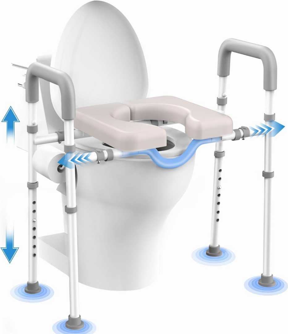 toilet seat riser for seniors, handicap toilet seat for elderly, toilet support seat for disabled, comfortable raised toilet seat for elderly, comfortable raised toilet seat