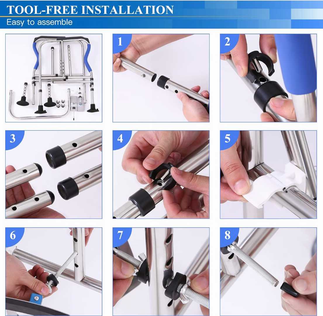 Heavy Duty Toilet Safety Rails Frame, Heavy Duty Toilet Safety Rails for olders, , heavy duty toilet safety rails for elders, toilet support rails, stable toilet support rails