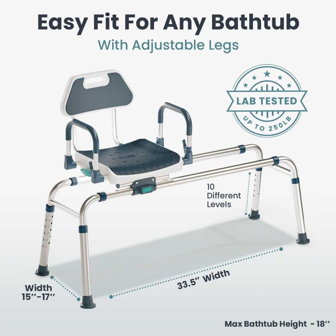 Swivel Shower Chair for Tub , swivel shower chair for elderly, Shower Chair for Bariatric people, sliding shower chair for elderly, Rotating Bathtub Transfer Bench
