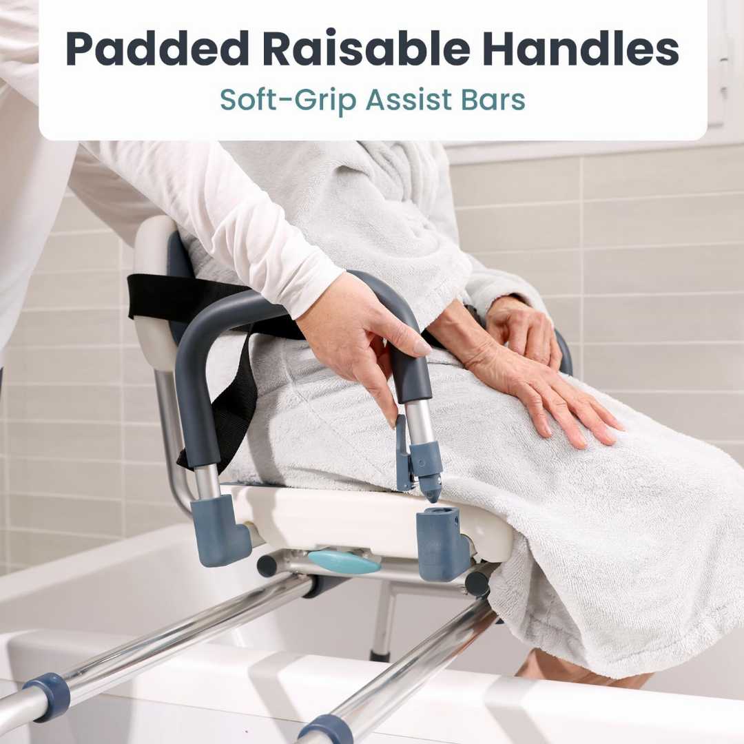 Swivel Shower Chair for Tub , swivel shower chair for elderly, Shower Chair for Bariatric people, sliding shower chair for elderly, Rotating Bathtub Transfer Bench