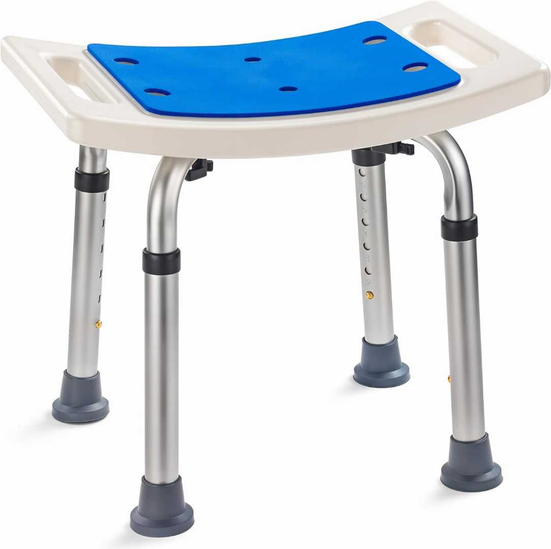 Adjustable height shower chair , Heavy duty shower chair , Shower chair for elderly and disabled , lightweight shower chair, compact shower chair ,best compact shower chair for elderly