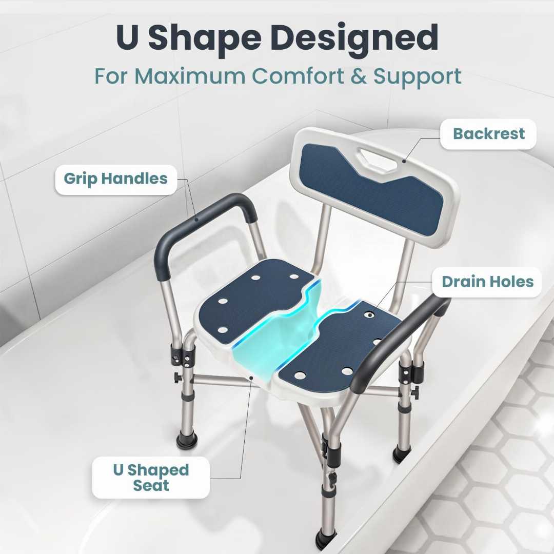 shower chair for elderly, handicap shower chair, shower chair for disabled, heavy duty shower chair, bath chair for seniors, non-slip shower chair, padded shower chair, wide seat shower chair