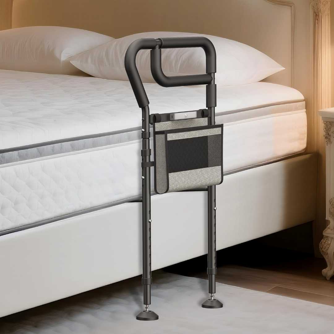 Stable Bed Assist Rails with Motion Light , Bed Assist Rails with Motion Light , Bed Assist Rails for avoid seniors fall prevention, Adjustable Heights Bed Cane, Bed Assist Rails 