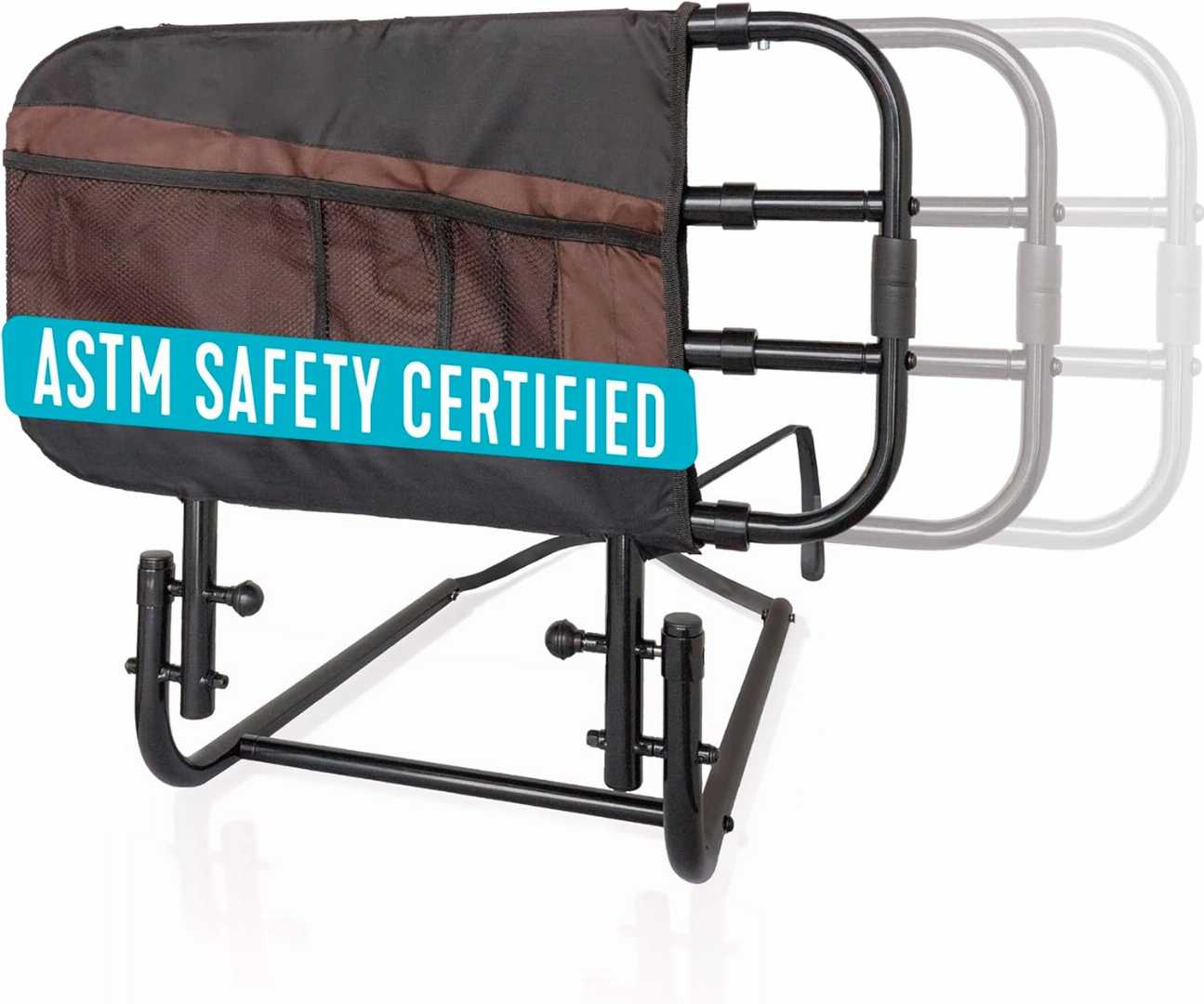 adjustable bed rail for seniors , safety bed rail with storage pouch ,bed assist rail for elderly , adjustable bed rails for seniors ,bed rail assist for elderly, home care bed rail for elderly