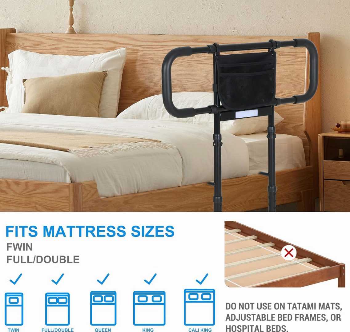 bed assist rail with motion light,bed assist rail with motion light,bed rails for elderly adults safety,easy install bed rail for elderly adults,easy install bed rail for elderly