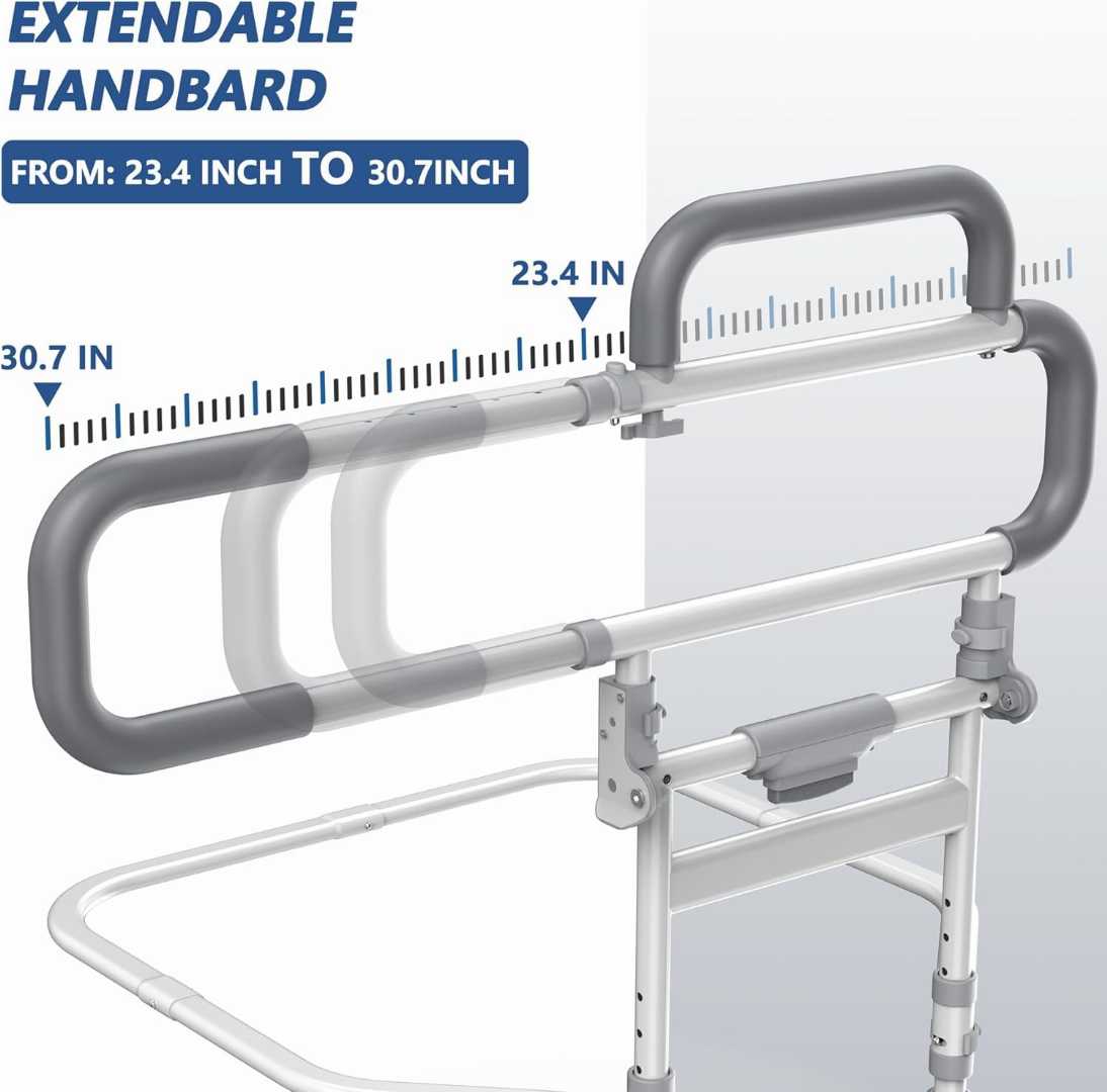 Heavy Duty Bed Rails for Elderly, Height Adjustable Bed Side Rails, adjustable bed rails for seniors, bed rail assist for elderly, home care bed rail for elderly, adjustable bed rails for seniors