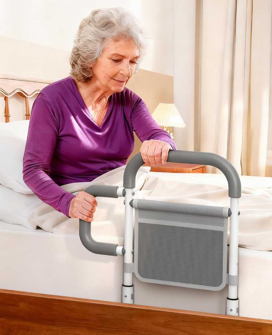 Bed Assist Rails for Post-Surgery Patients, adjustable bed rails for seniors, bed rail assist for elderly, home care bed rail for elderly, Bed Cane with Non-Slip Ergonomic Handle