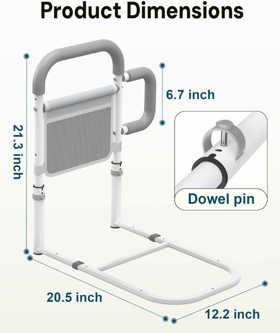 Bed Assist Rails for Post-Surgery Patients, adjustable bed rails for seniors, bed rail assist for elderly, home care bed rail for elderly, Bed Cane with Non-Slip Ergonomic Handle