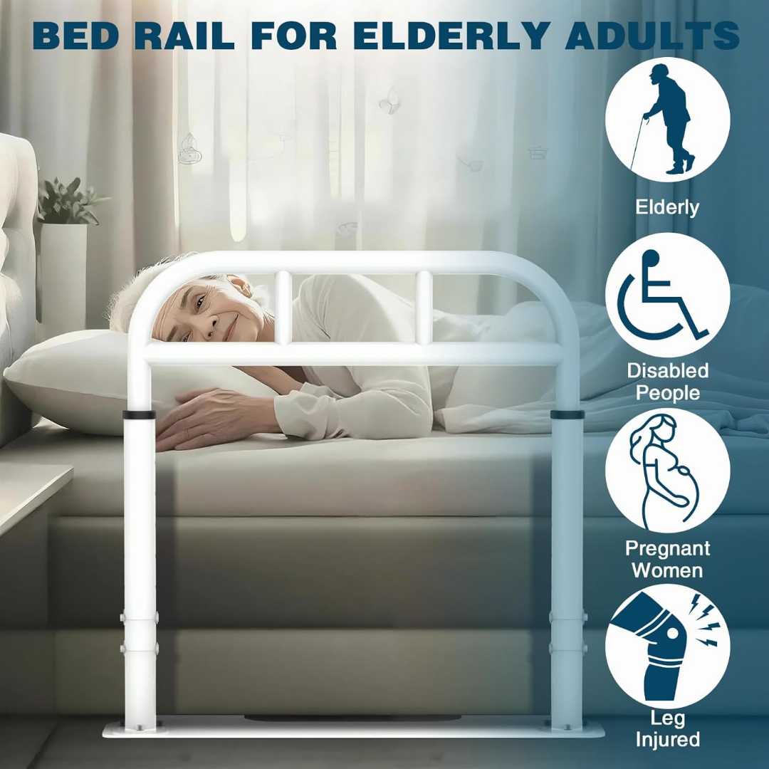 Height Adjustable Bed Side Rails,Heavy Duty Bed Rails for Elderly, adjustable bed rails for seniors, bed rail assist for elderly,, Bed Assist Rails for avoid seniors fall prevention