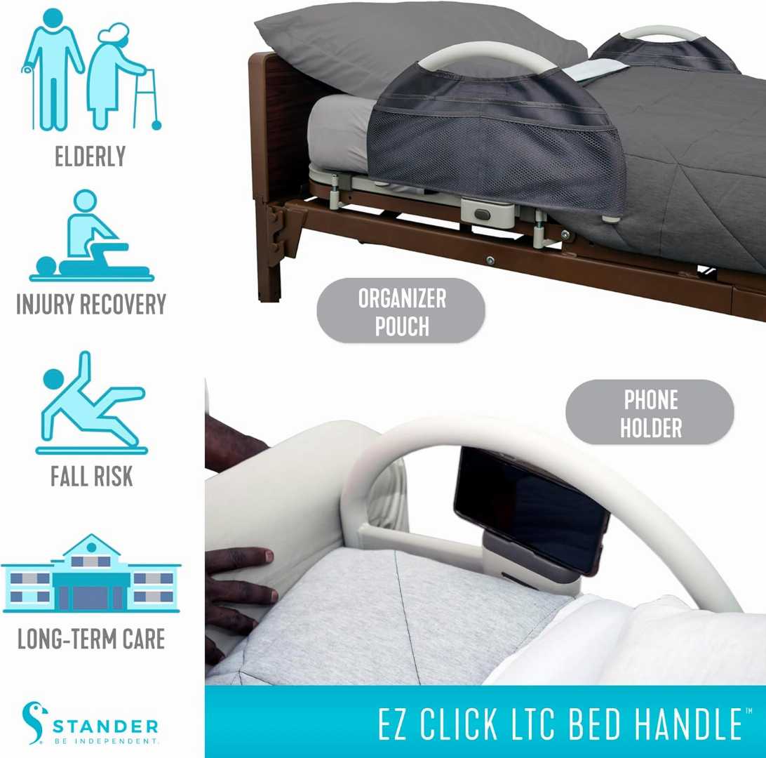 Long Term Care Bed Handle, Safety Assist Medical Railing for Seniors Long Term Care Bed Handle for elders, Long Term Care Bed rails for elders