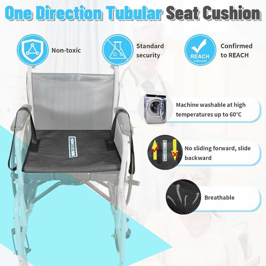 Transfer Support Seat Cushion with Handles , Seat Cushion for Wheelchairs , non slip Seat Cushion for Wheelchairs , Seat Cushion for seniors , Fall Prevention Seat Cushion for elders