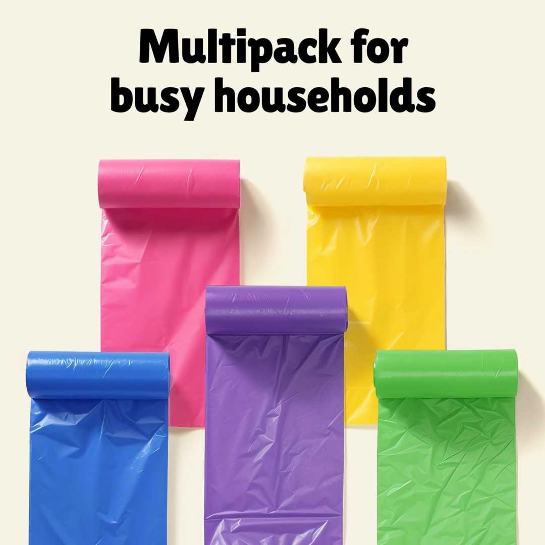 2.6 Gallon Garbage Bags,small garbage can bags For bathroom,Extra Thick Strong Wastebasket,Garbage Bags Unscented,, Extra Thick Small Trash Bags for Bathroom,Multi Colored Trash Bags 