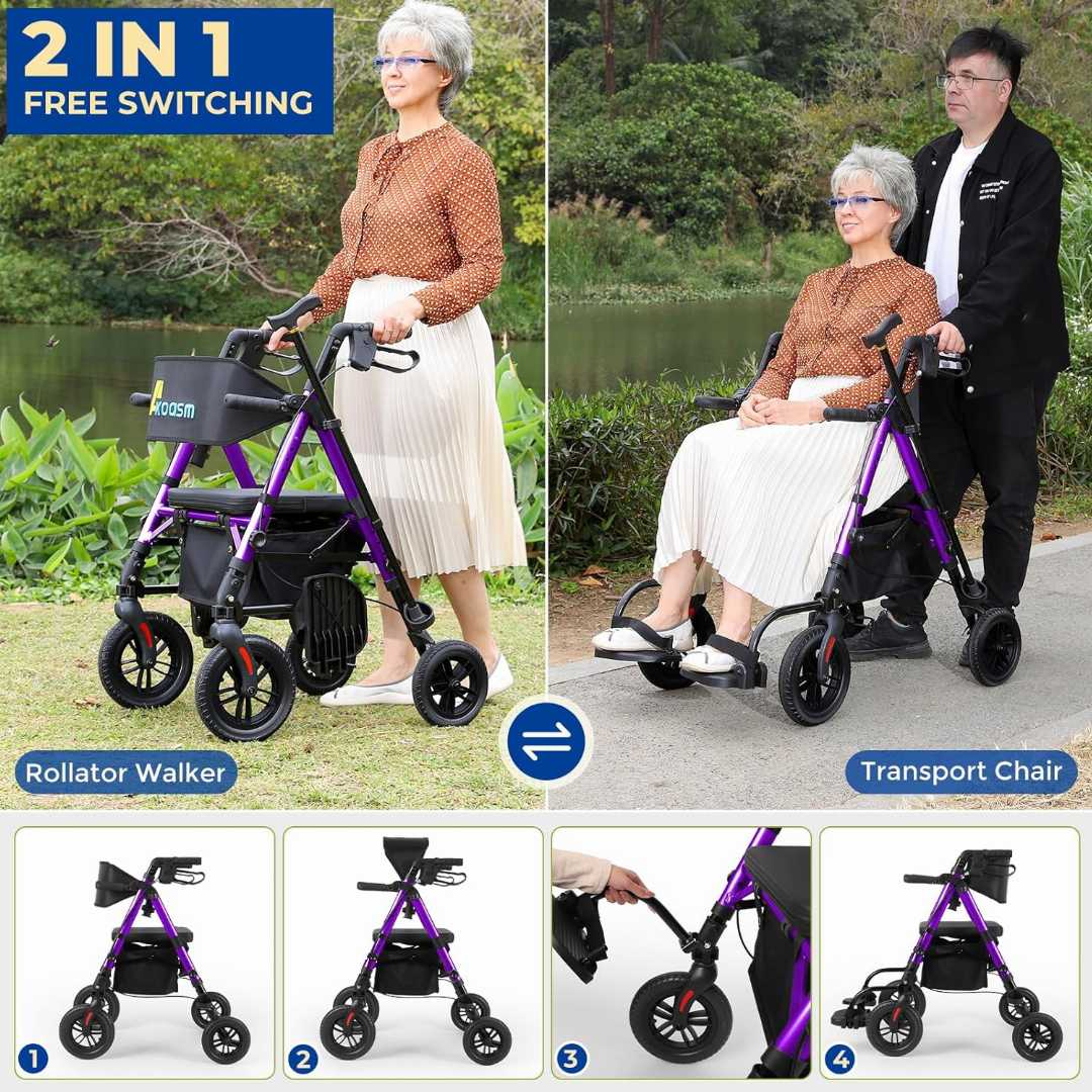 braking system Wheelchair, braking system Wheelchair for seniors, Heavy Weight Capacity Rollator Walker ,Heavy Weight Capacity Rollator Walker for Seniors, Transport Wheelchair, Walker with pouch