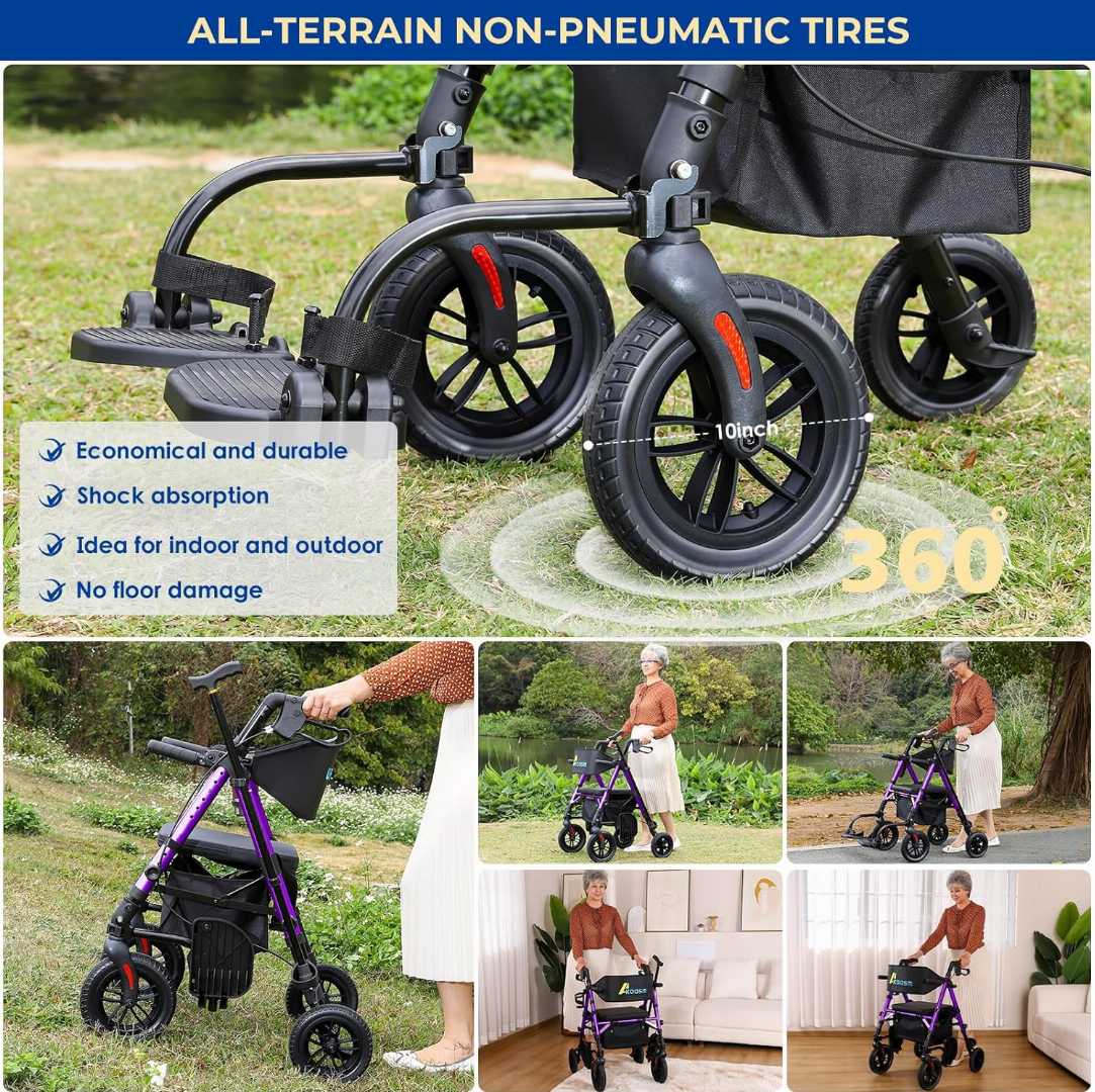 braking system Wheelchair, braking system Wheelchair for seniors, Heavy Weight Capacity Rollator Walker ,Heavy Weight Capacity Rollator Walker for Seniors, Transport Wheelchair, Walker with pouch