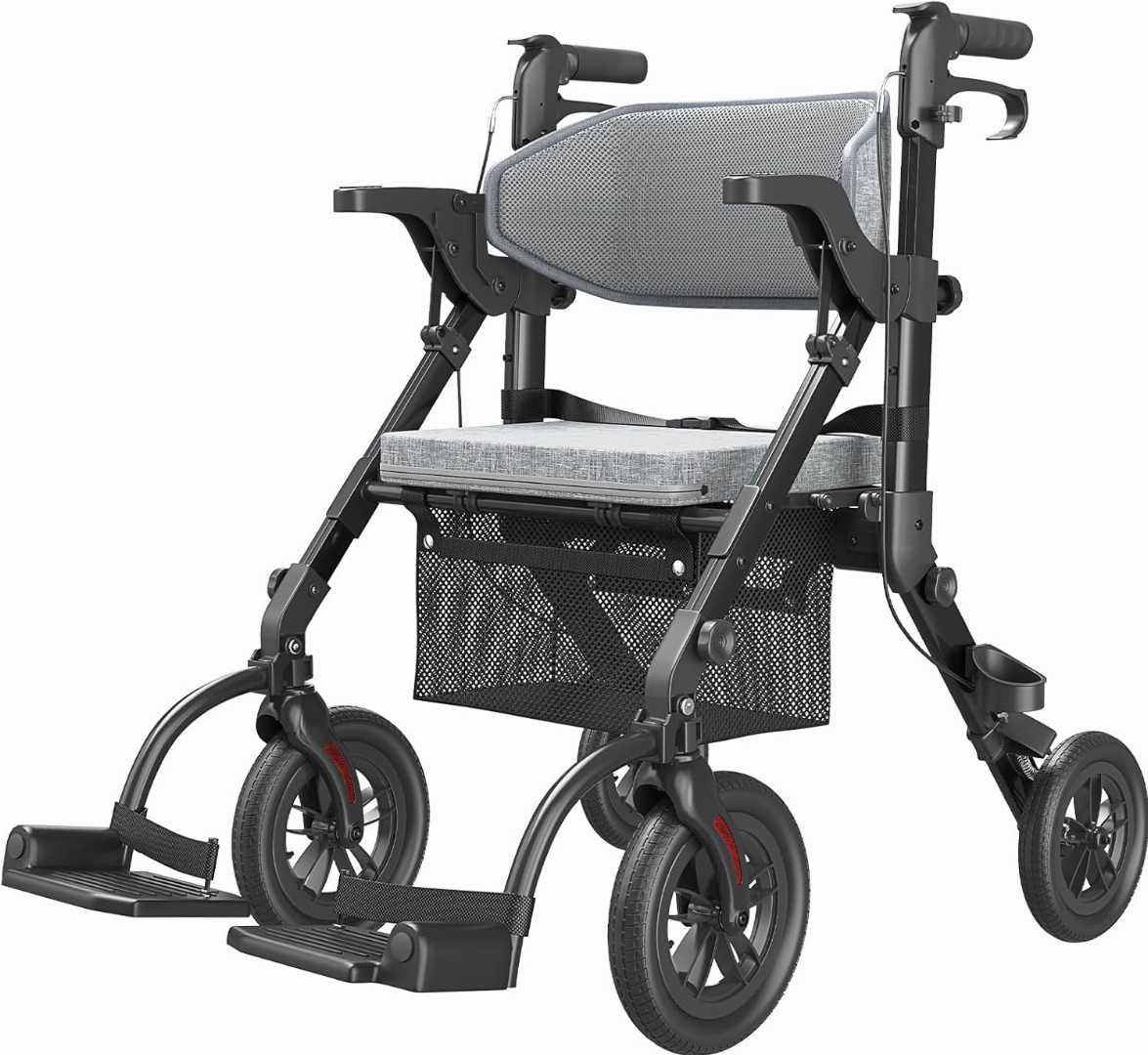 Walker Wheelchair Combo, Walker Wheelchair Combo for elders, Transport Wheelchair, best transport wheelchair for elderly, best lightweight transport wheelchair for elderly