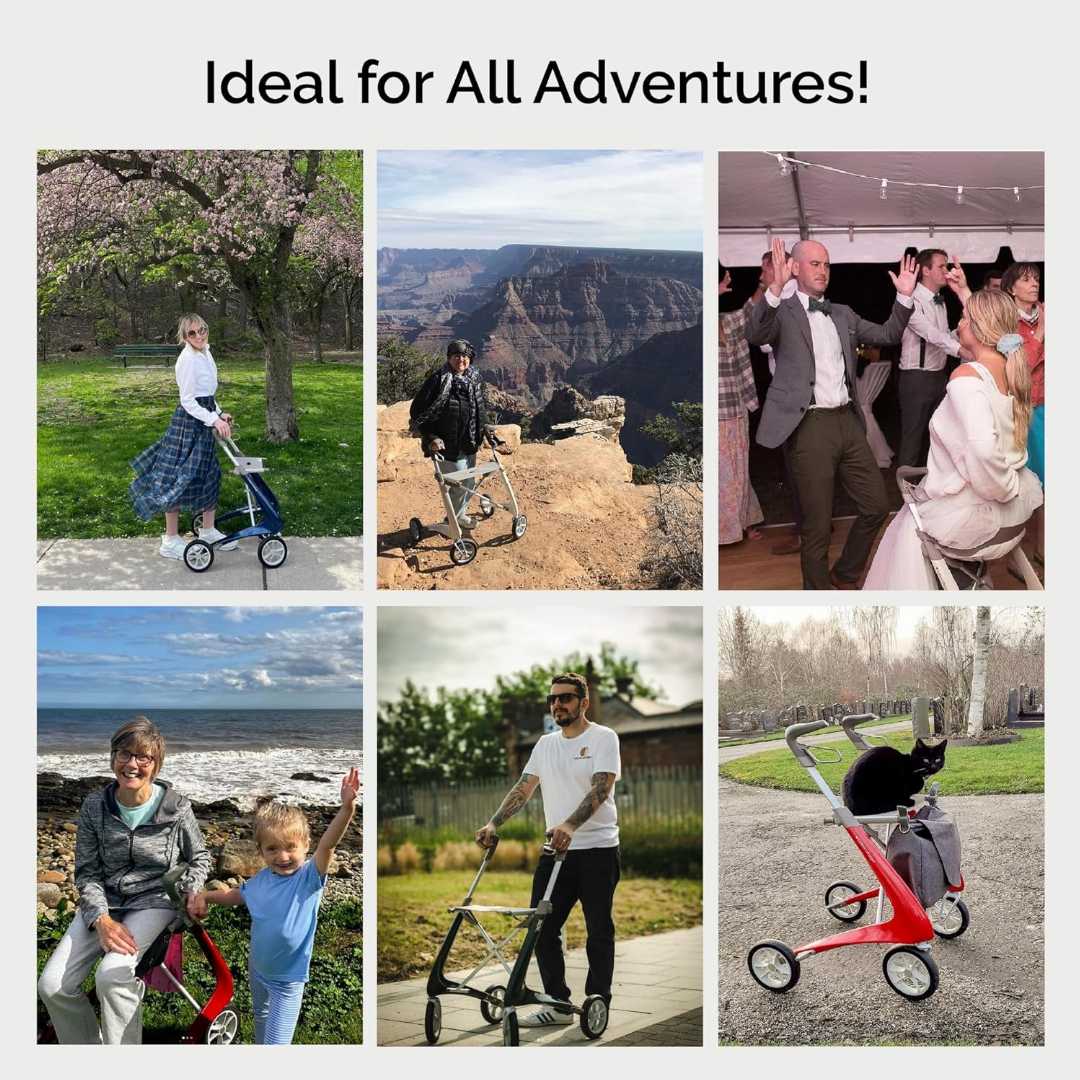 walker with seat, walkers with seats for adults, rollator walker, rollator walker with seat