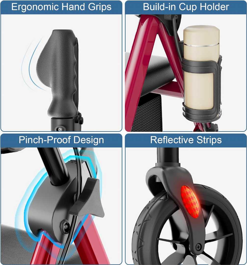 foldable walker, walking support for elderly, walker with seat, walkers with seats for adults, children