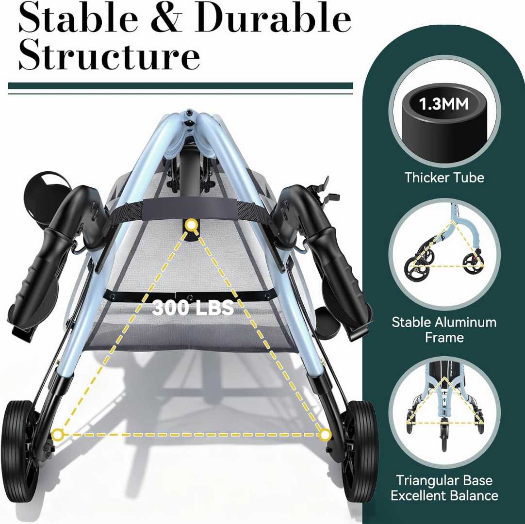 rollator walker, rollator walker with seat, 3 wheel walker for babies, 3 wheel wooden walker for babies.