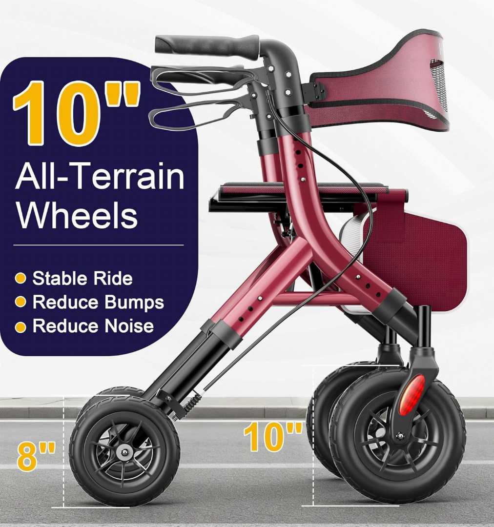 all terrain walker, all terrain knee walker, all terrain walker with seat, helavo all terrain walker, all terrain outdoor walker