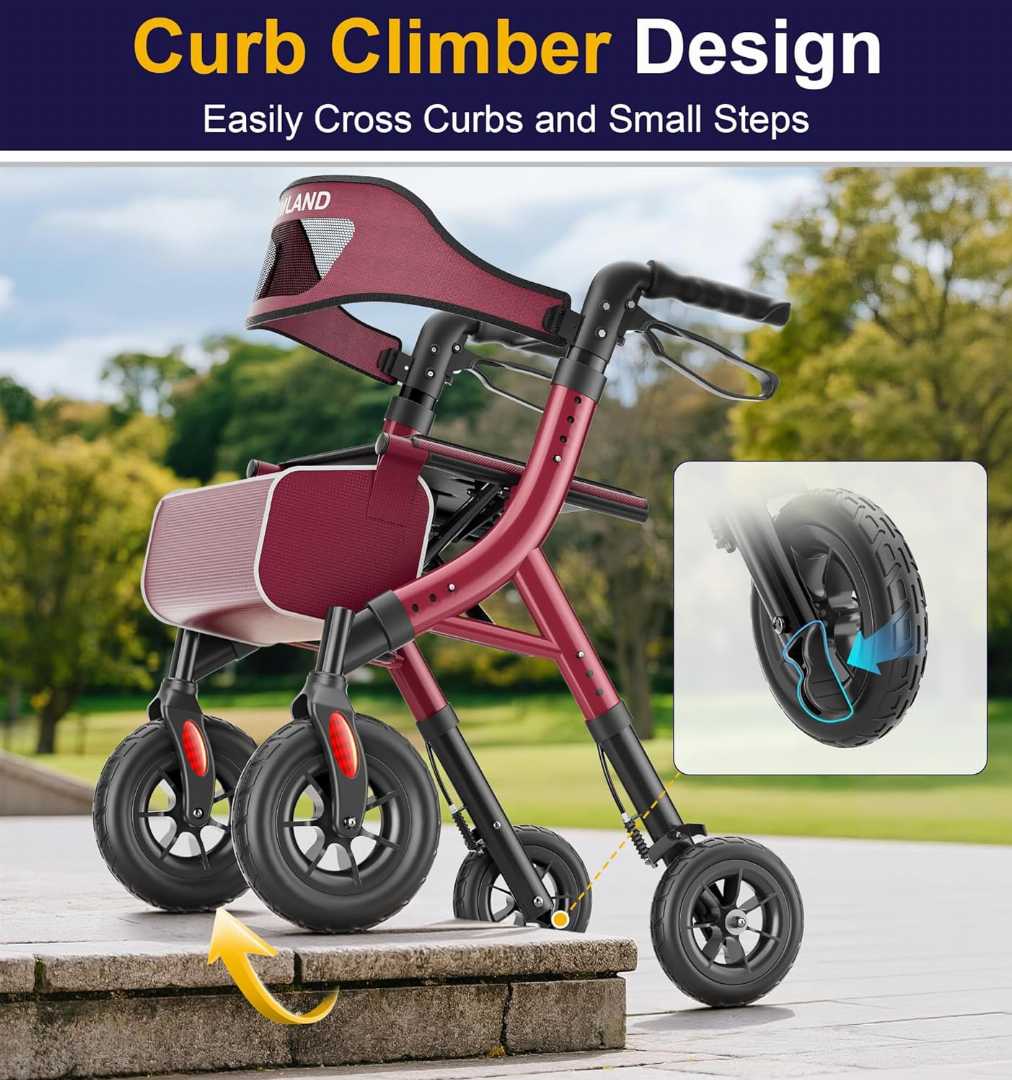 all terrain walker, all terrain knee walker, all terrain walker with seat, helavo all terrain walker, all terrain outdoor walker