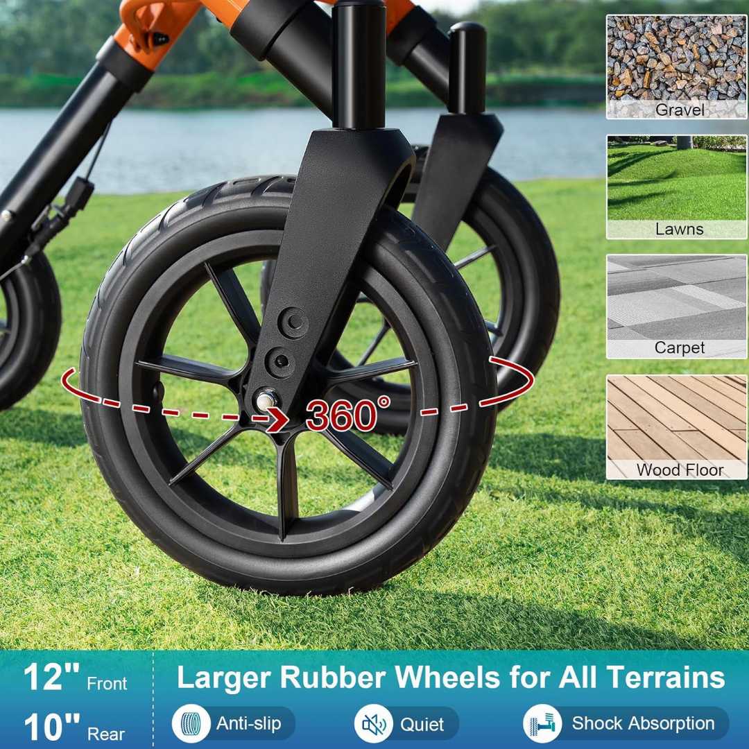 all terrain walker, all terrain knee walker, all terrain walker with seat, helavo all terrain walker, all terrain outdoor walker