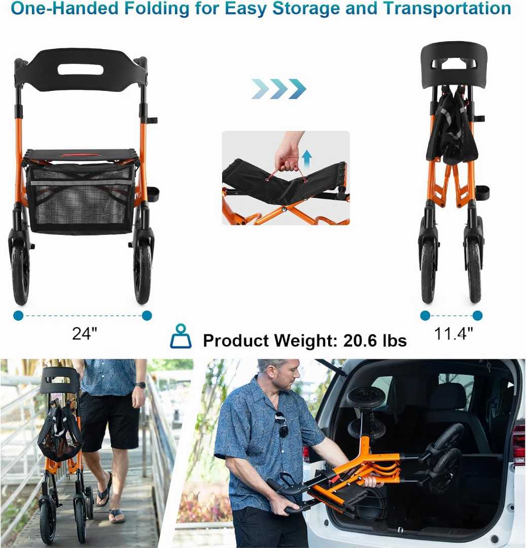 all terrain walker, all terrain knee walker, all terrain walker with seat, helavo all terrain walker, all terrain outdoor walker