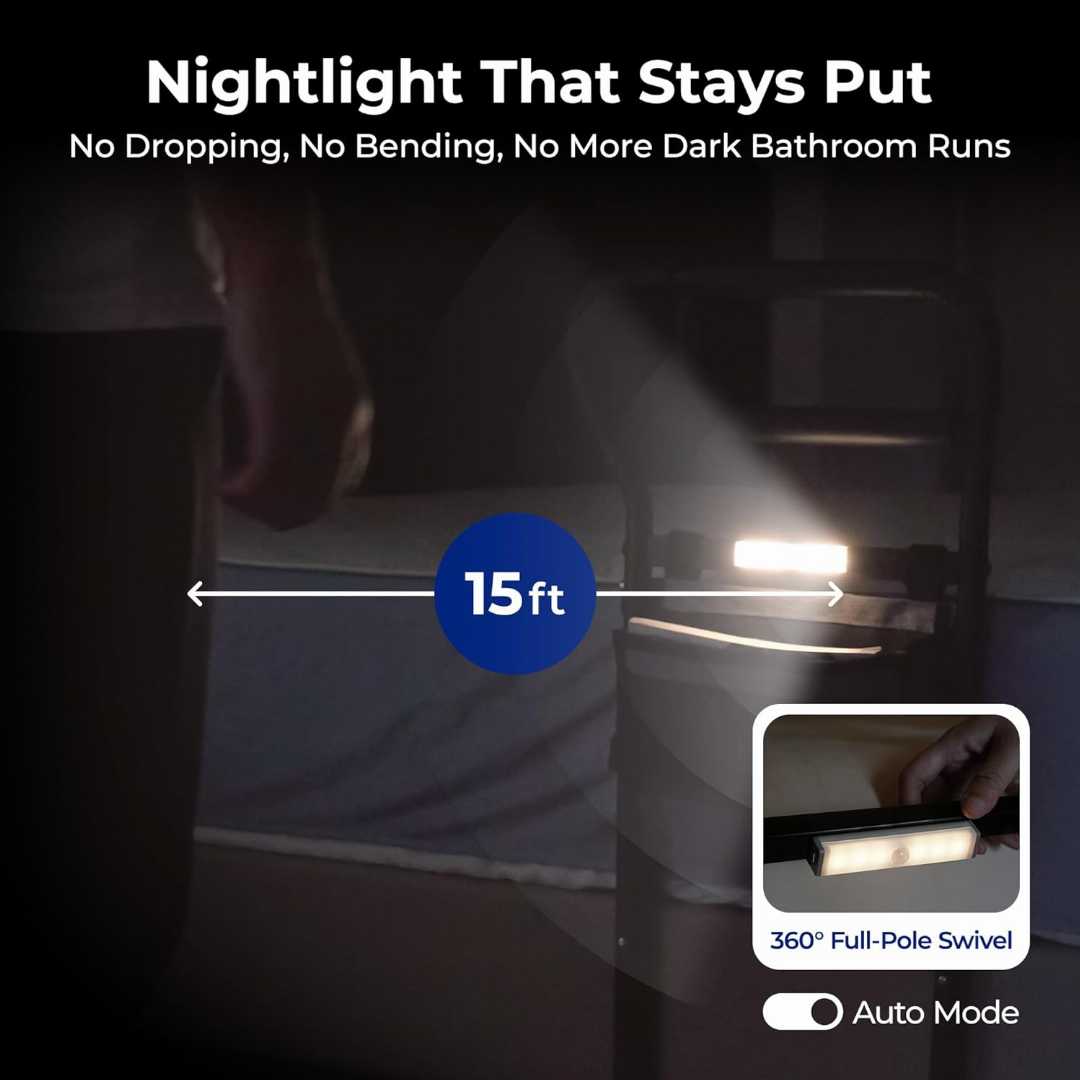 Stable Bed Assist Rails with Motion Light , Bed Assist Rails with Motion Light , Bed Assist Rails for avoid seniors fall prevention, Adjustable Heights Bed Cane, Bed Assist Rails 
