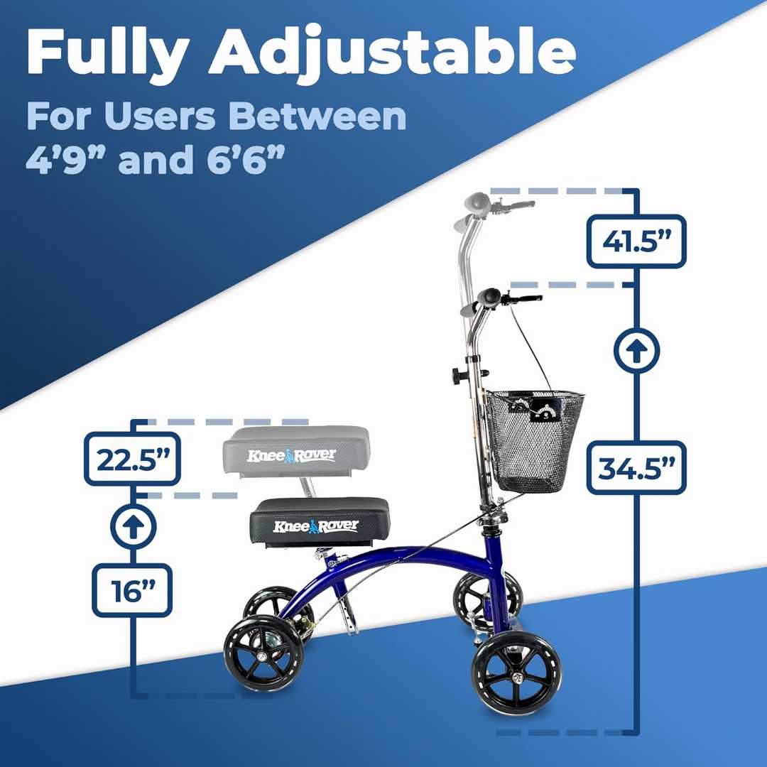 kneerover scooter, mobility aids for seniors, mobility aids equipment, all terrain kneerover steerable knee scooter knee walker, kneerover hybrid all terrain knee scooter, kneerover knee scooter