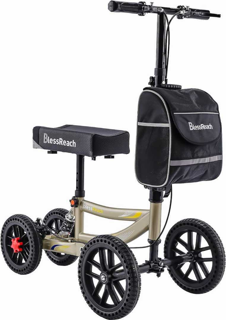 all terrain knee walker, all terrain kneerover steerable knee scooter knee walker, how to use a knee scooter, where can i rent a knee scooter near me.