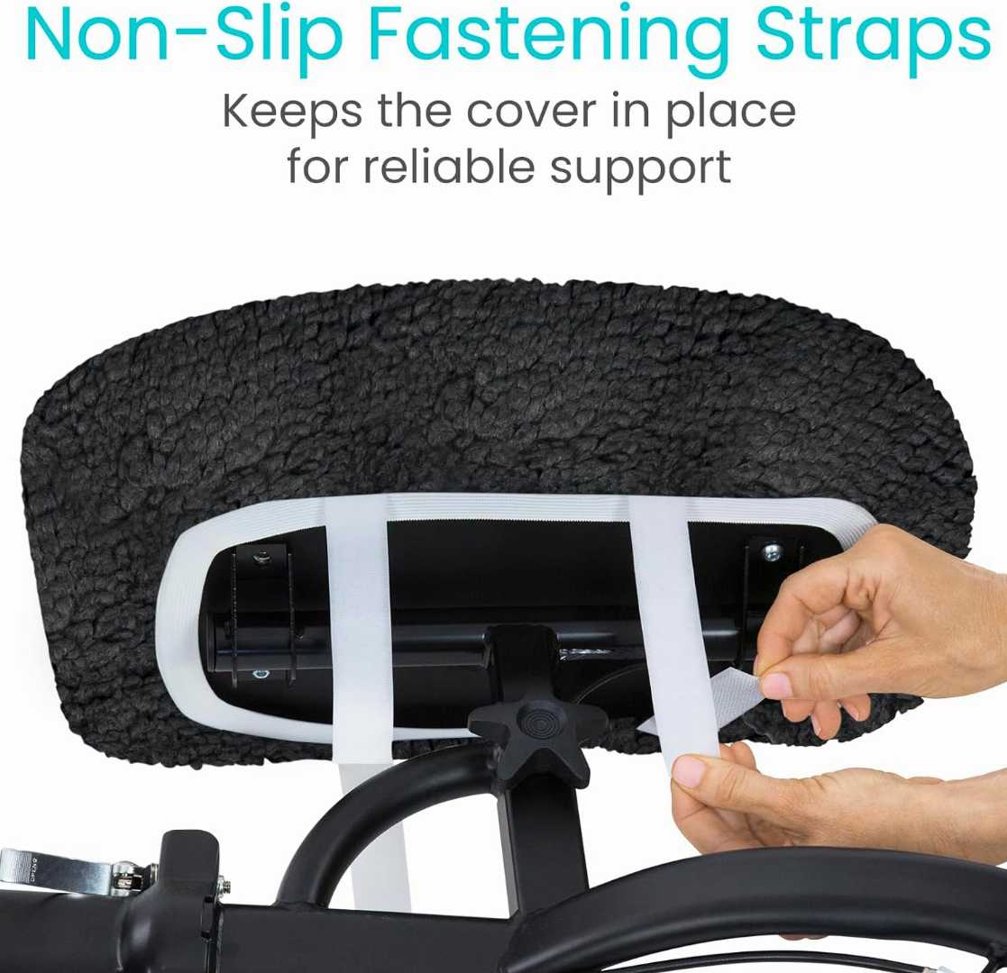 knee scooter pad cover, memory foam knee cushion, knee walker pad cover, soft sheepskin knee cover, knee scooter accessory.