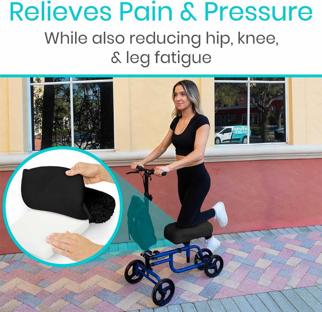knee scooter pad cover, memory foam knee cushion, knee walker pad cover, soft sheepskin knee cover, knee scooter accessory.