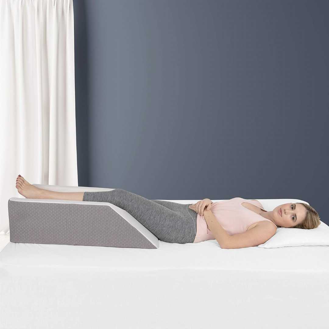 leg elevation pillow, post surgery pillow, knee support pillow, ankle pillow, leg support cushion, medical foam pillow