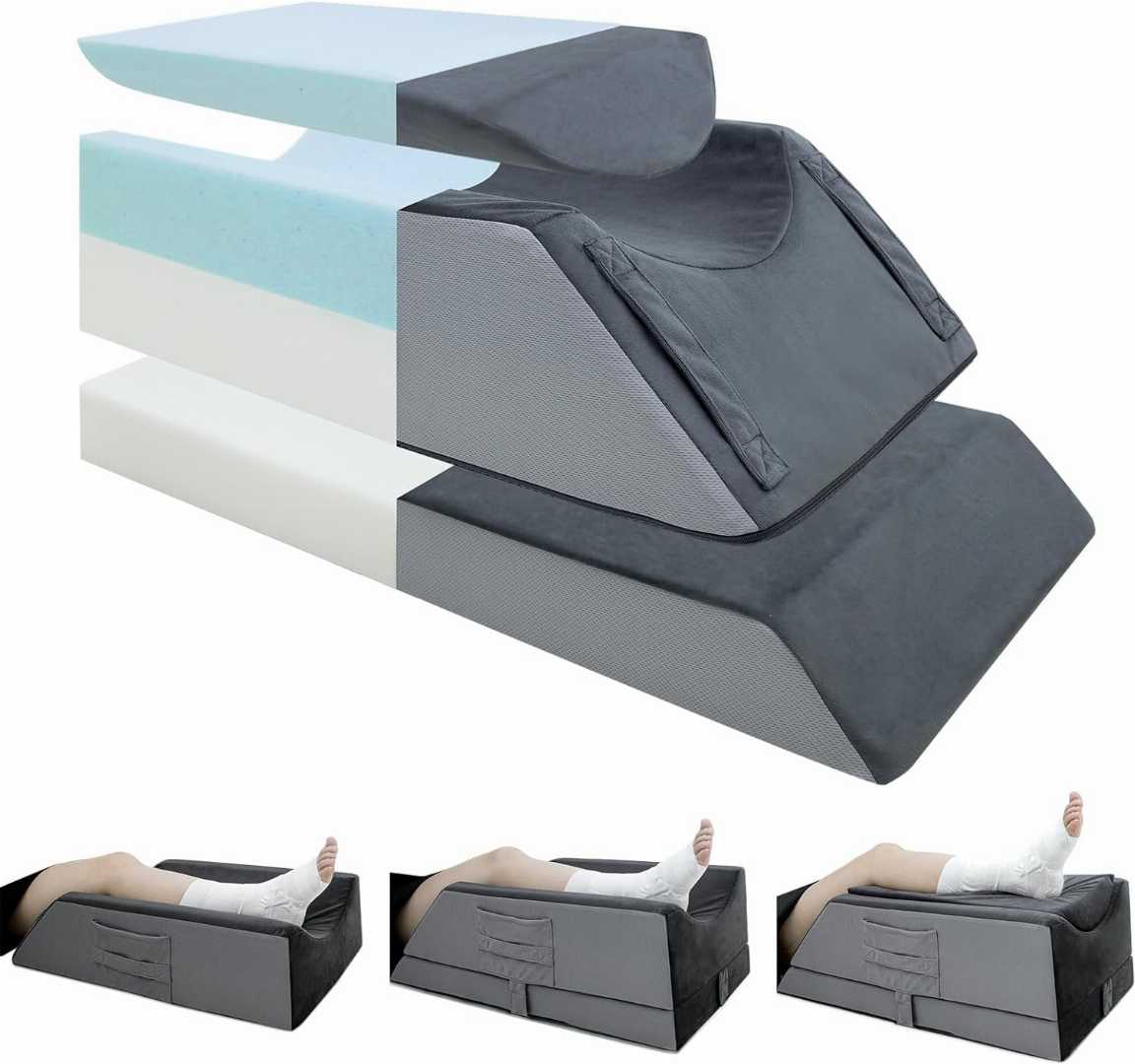leg elevation pillow, Kehangte pillow review, knee surgery pillow, adjustable leg pillow, memory foam leg support, post surgery recovery pillow.