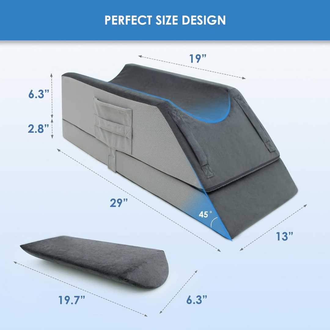 leg elevation pillow, Kehangte pillow review, knee surgery pillow, adjustable leg pillow, memory foam leg support, post surgery recovery pillow.
