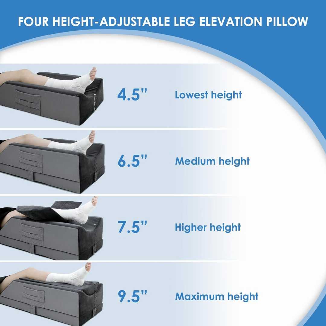 leg elevation pillow, Kehangte pillow review, knee surgery pillow, adjustable leg pillow, memory foam leg support, post surgery recovery pillow.
