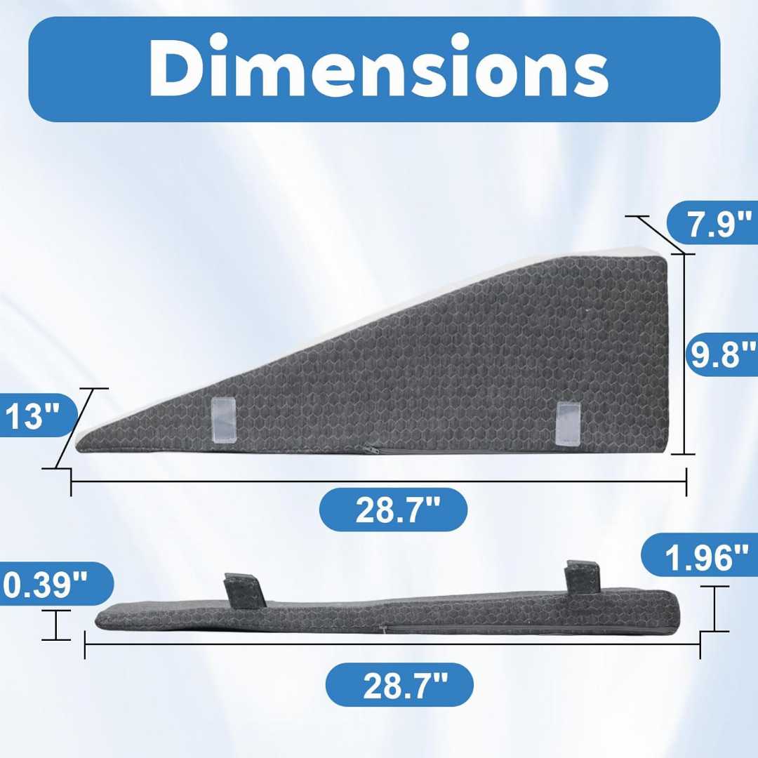 leg elevation pillow, surgery recovery pillow, knee support pillow, ankle support wedge, swelling relief pillow
