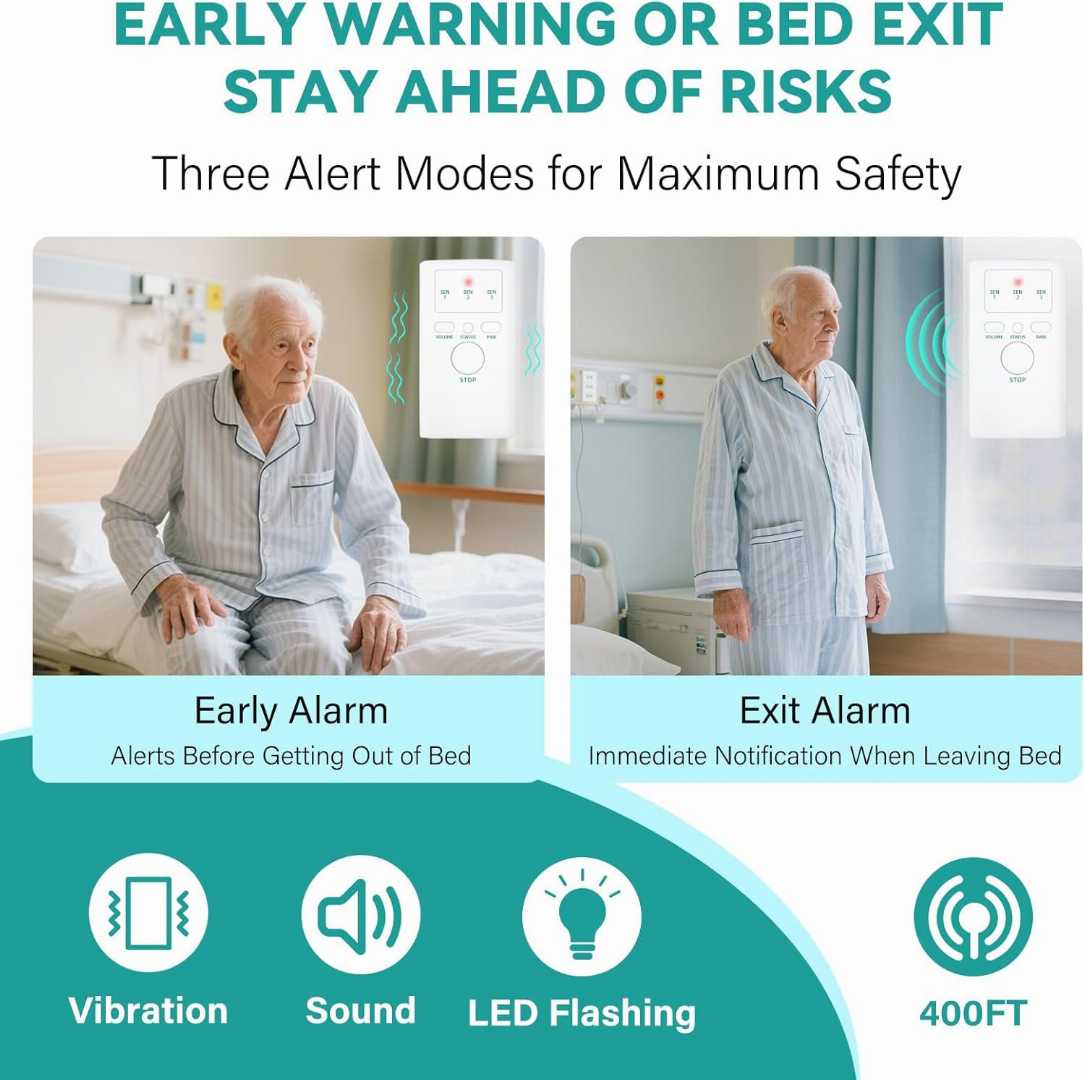 Under Mattress Support alarm , Under Mattress Support alarm for seniors ,Bed Room Alarm for seniors fall prevention,Room Bed Alarm,Wireless Motion Sensor Alert, Room Bed Alarm for seniors