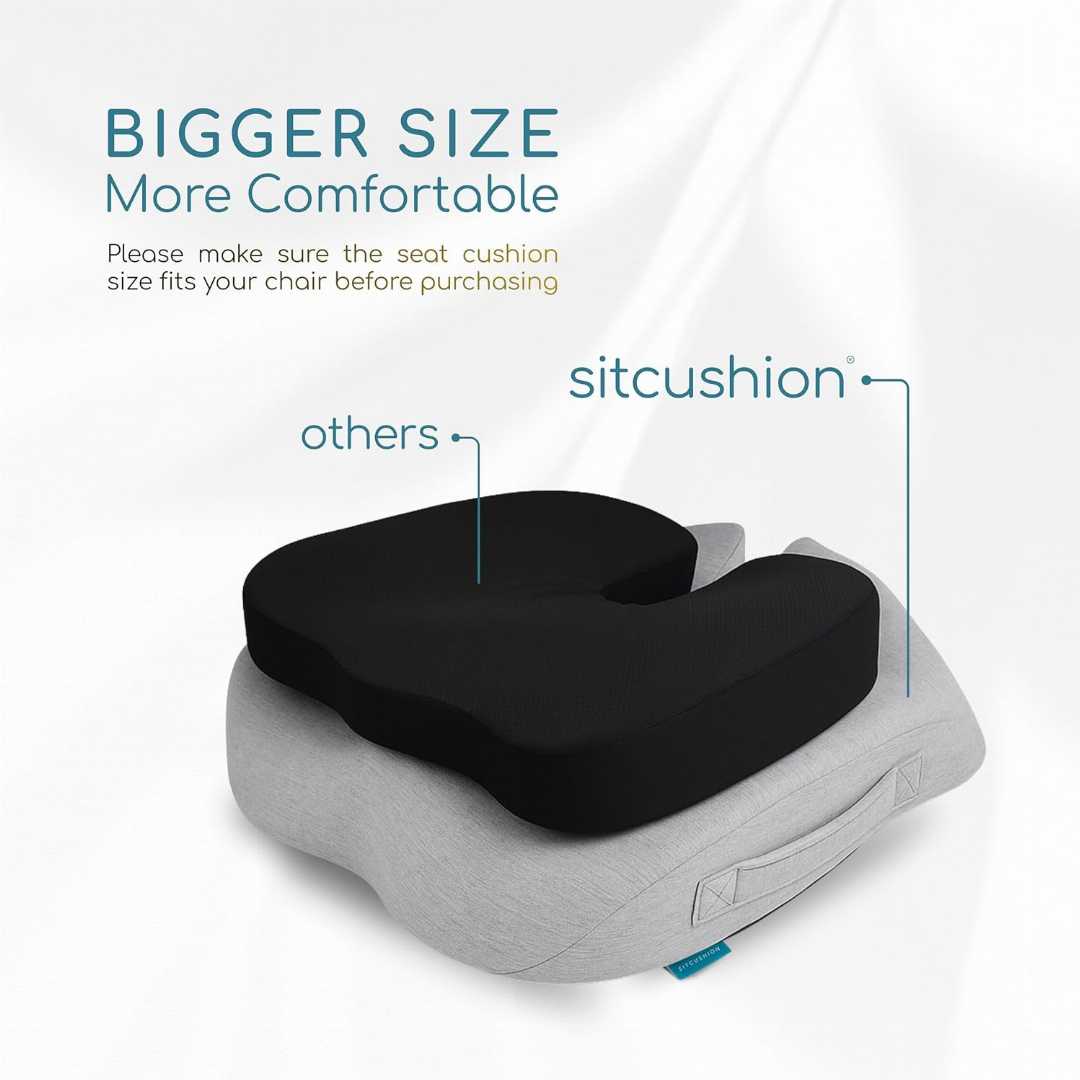  seat cushion, memory foam cushion, tailbone pain relief, sciatica cushion, office chair cushion, back pain support
