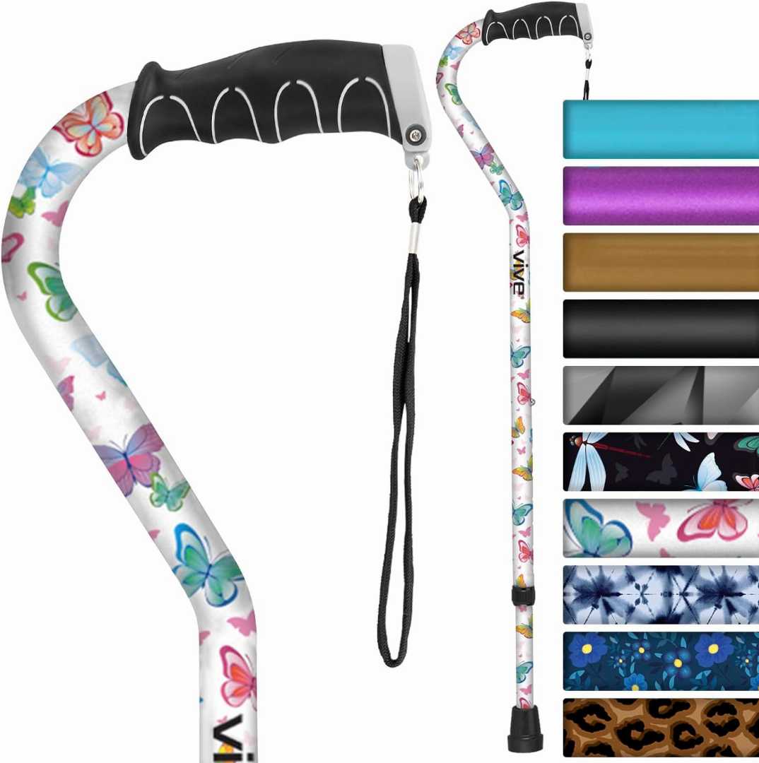 walking cane with Non-Slip ergonomic handle,Sturdy Balancing Mobility Aid for Seniors, walking cane with Non-Slip handle,safe foldable cane for elderly adults,Lightweigh Walking Cane