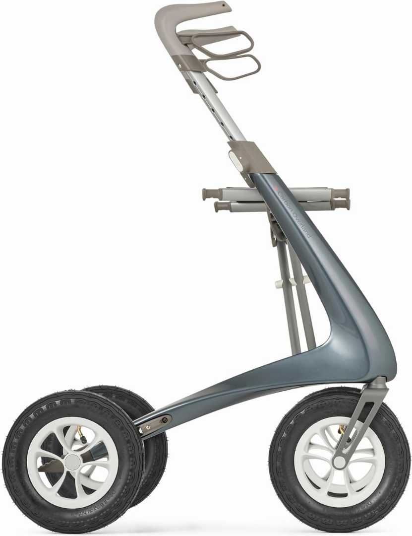 Carbon Overland rollator, Lightweight Carbon rollator With Big Pneumatic Wheels, All Terrain Carbon rollator for senior , Carbon Overland rollator for seniors, Lightweight rollator With Big Pneumatic