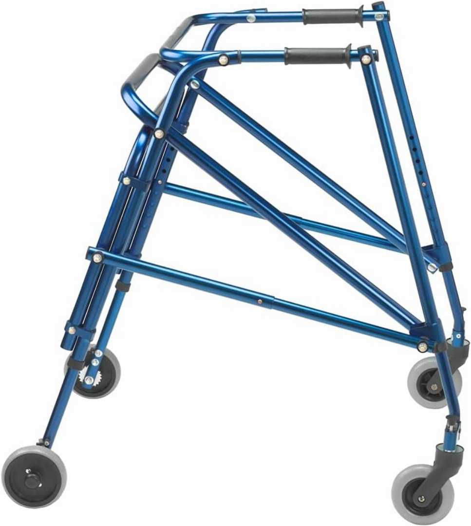 Foldable Walker for Seniors,Walker with 4 Wheels and Brakes, Foldable Walker with Tray and Basket,Walker for Small Spaces,Foldable Walker with Tray and Basket for olders,Lightweight Indoor Rollator